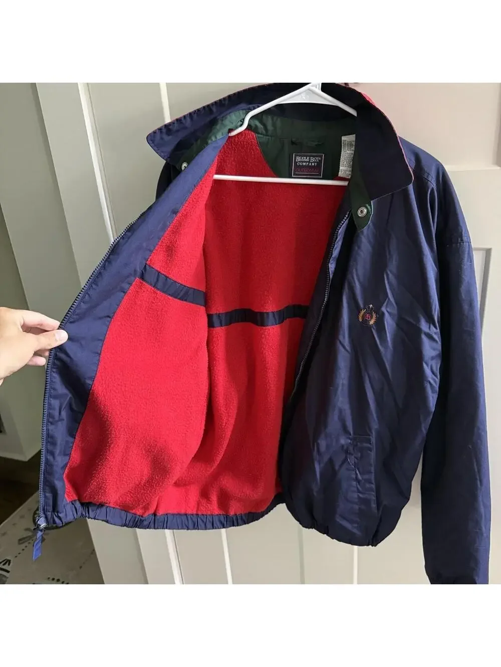 🛡️ Vintage Bugle Boy Company Fleece Lined Jacket